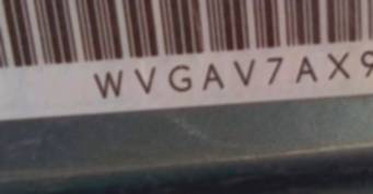 VIN prefix WVGAV7AX9CW5