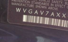 VIN prefix WVGAV7AXXGW5