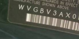 VIN prefix WVGBV3AX0EW5