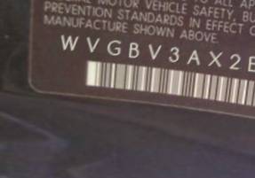 VIN prefix WVGBV3AX2EW5