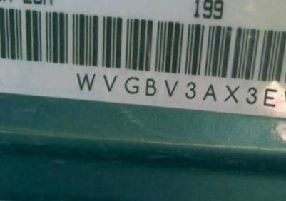 VIN prefix WVGBV3AX3EW1