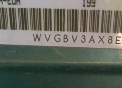 VIN prefix WVGBV3AX8EW0