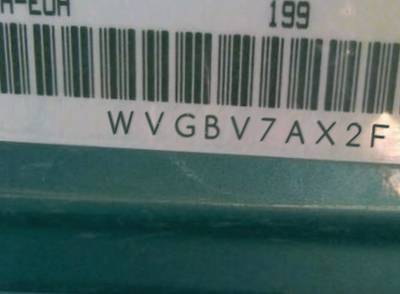 VIN prefix WVGBV7AX2FW6