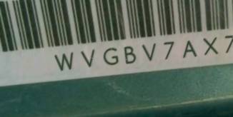 VIN prefix WVGBV7AX7GW5