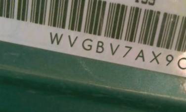 VIN prefix WVGBV7AX9CW5