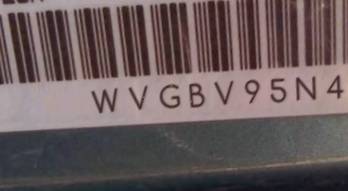 VIN prefix WVGBV95N49W5