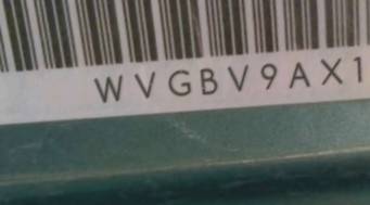 VIN prefix WVGBV9AX1AW5