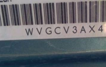 VIN prefix WVGCV3AX4DW5