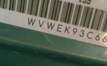 VIN prefix WVWEK93C66E0