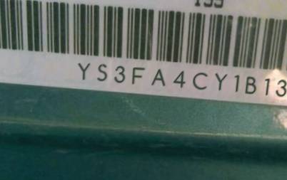 VIN prefix YS3FA4CY1B13