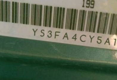 VIN prefix YS3FA4CY5A16
