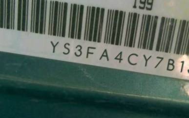 VIN prefix YS3FA4CY7B13