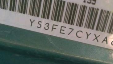 VIN prefix YS3FE7CYXA60