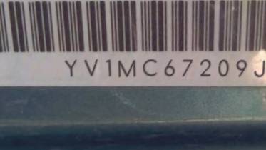 VIN prefix YV1MC67209J0