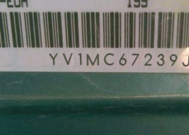 VIN prefix YV1MC67239J0