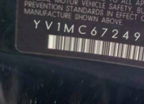 VIN prefix YV1MC67249J0