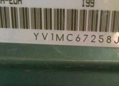 VIN prefix YV1MC67258J0