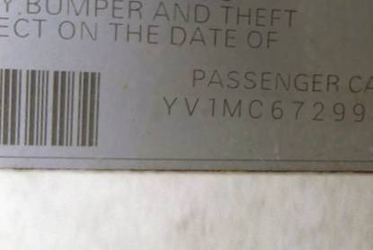 VIN prefix YV1MC67299J0
