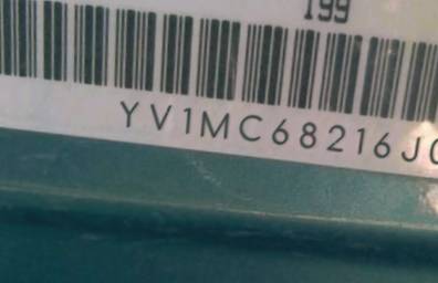 VIN prefix YV1MC68216J0
