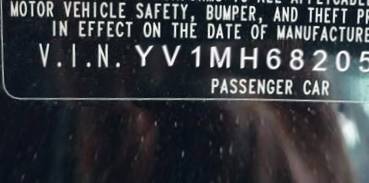 VIN prefix YV1MH6820521