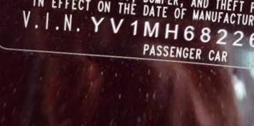VIN prefix YV1MH6822621