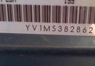 VIN prefix YV1MS3828622