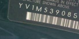 VIN prefix YV1MS3908520