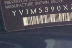 VIN prefix YV1MS390X722
