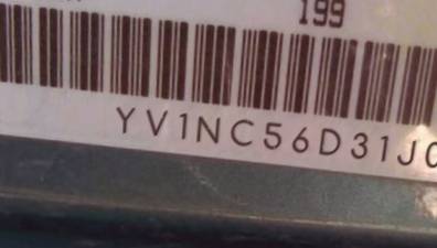VIN prefix YV1NC56D31J0
