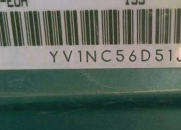 VIN prefix YV1NC56D51J0
