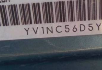 VIN prefix YV1NC56D5YJ0
