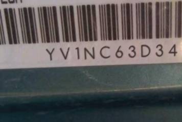 VIN prefix YV1NC63D34J0