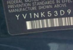 VIN prefix YV1NK53D91J0