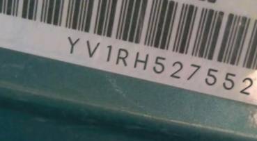 VIN prefix YV1RH5275524