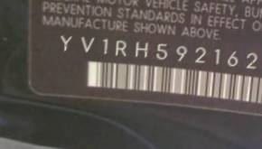 VIN prefix YV1RH5921625
