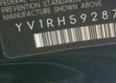 VIN prefix YV1RH5928726