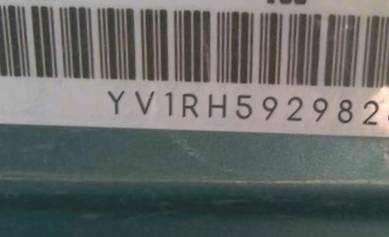 VIN prefix YV1RH5929826