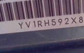VIN prefix YV1RH592X826
