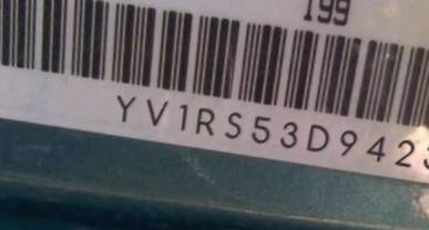 VIN prefix YV1RS53D9423