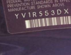 VIN prefix YV1RS53DX221