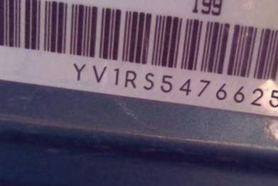 VIN prefix YV1RS5476625