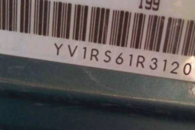 VIN prefix YV1RS61R3120