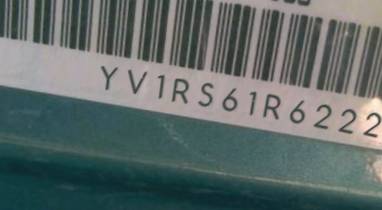 VIN prefix YV1RS61R6222