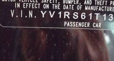 VIN prefix YV1RS61T1322