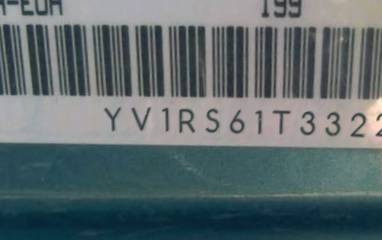 VIN prefix YV1RS61T3322