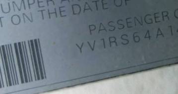 VIN prefix YV1RS64A1424