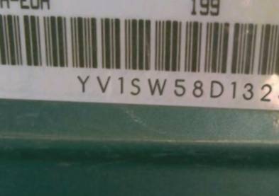 VIN prefix YV1SW58D1323