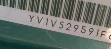 VIN prefix YV1VS29591F6