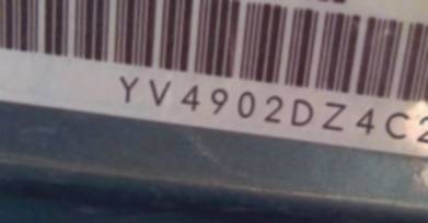 VIN prefix YV4902DZ4C22