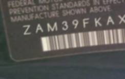 VIN prefix ZAM39FKAXB00
